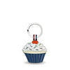 Navy Cupcake Shaped Engravable Tag