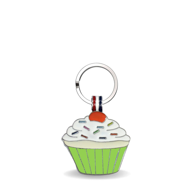 Green Cupcake Shaped Engravable Tag