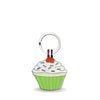 Green Cupcake Shaped Engravable Tag