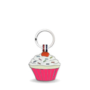 Dark Pink Cupcake Shaped Engravable Tag