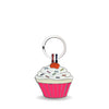 Dark Pink Cupcake Shaped Engravable Tag