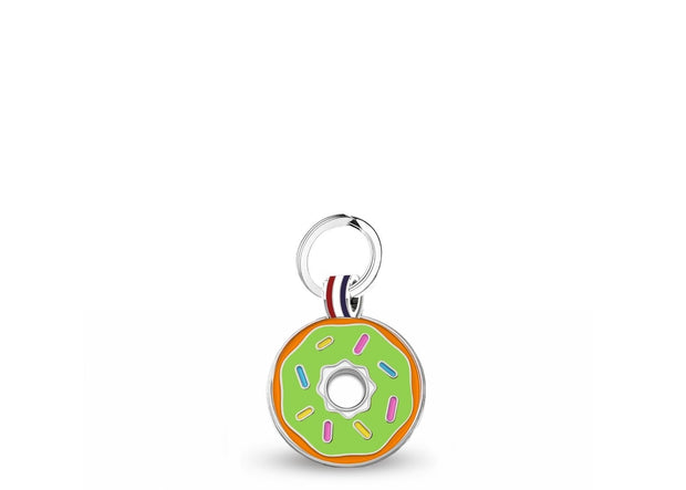 Green Donut Round Shaped Engravable Tag