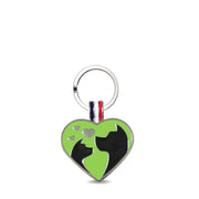 Green Friends Heart Shaped Pet Engravable Tag