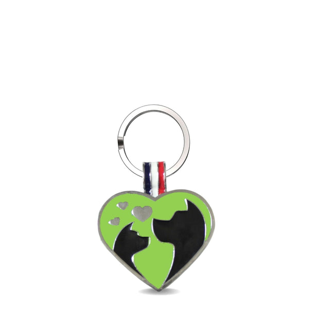 Green Friends Heart Shaped Pet Engravable Tag