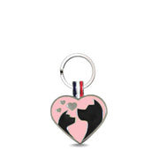 Light Pink Friends Heart Shaped Pet Engravable Tag