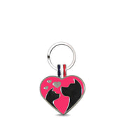 Dark Pink Heart Shaped Engravable Tag