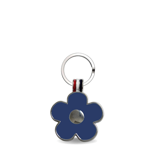 Lucky Clover Navy Engravable Tag