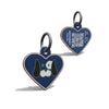 Navy Heart shaped Epoxy QR Tag