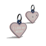 Light Pink Love My Mom Heart Shaped Epoxy QR Tag