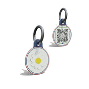 Yellow Daisy Round Shaped Epoxy QR Tag