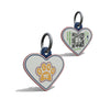 Orange Paw Heart Shaped Epoxy QR Tag