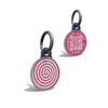 Dark Pink Candy Swirl Round Shaped Epoxy QR Tag