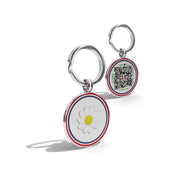 Premium Round Shaped Yellow Daisy QR Tag