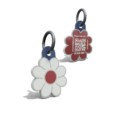 Daisy Shaped Red Epoxy QR Tag