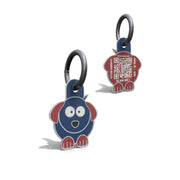 Red Cute Dog Shaped Epoxy QR Tags