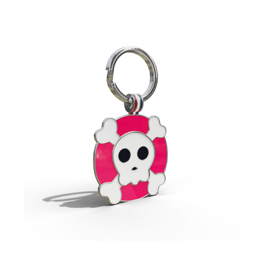 Skull Tag Dark Pink