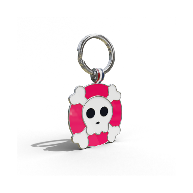 Skull Tag Dark Pink