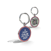 Premium Round Shaped Navy Take Me Out  QR Tag