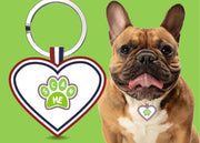 Premium Heart Shaped Green Paw QR Tag