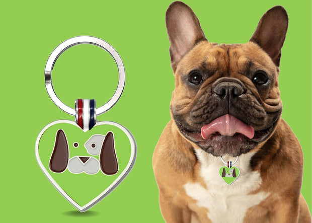 Green Heart Pet Engravable Tag