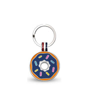 Navy Donut Round Shaped Engravable Tag