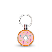 Light Pink Donut Round Shaped Engravable Tag