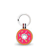 Dark Pink Donut Round Shaped Engravable Tag