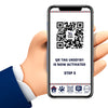 Navy Take Me Out Round Shaped Epoxy QR Tag