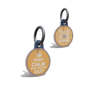 Orange Take Me Out Round Shaped Epoxy QR Tag