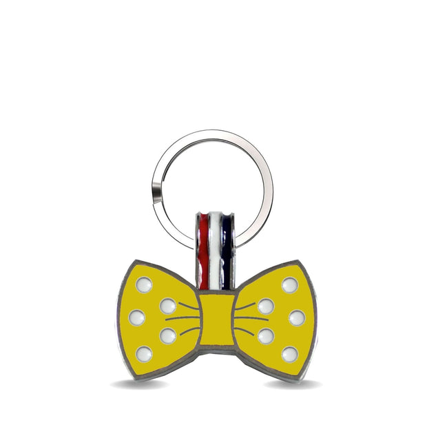 Yellow Bow Engravable Tag