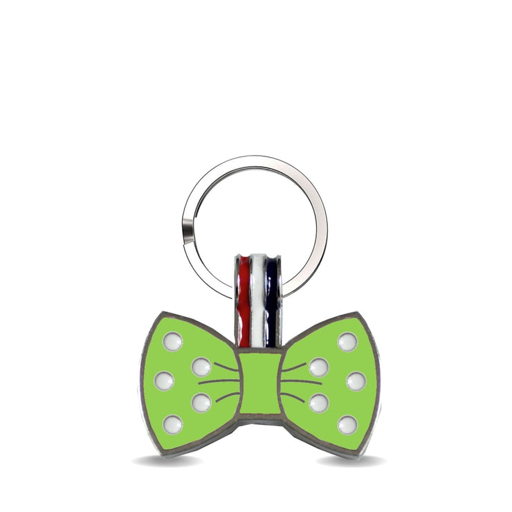 Green Bow Engravable Tag