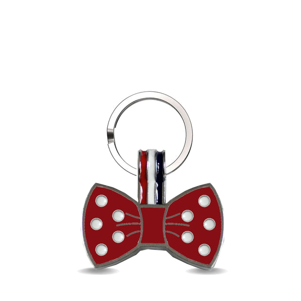 Red Bow Shaped Engravable Tag