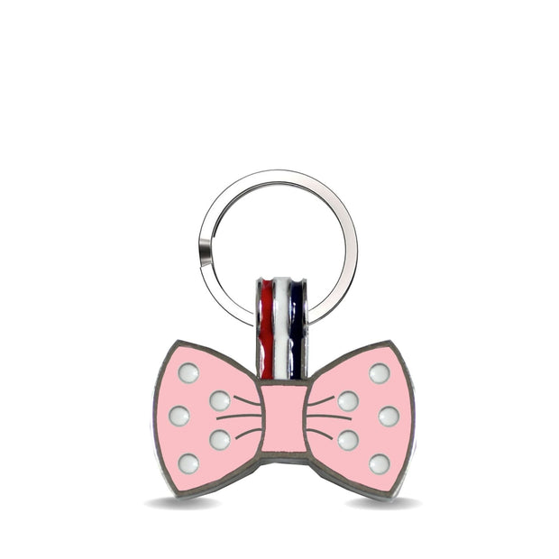 Light Pink Bow Engravable Tag