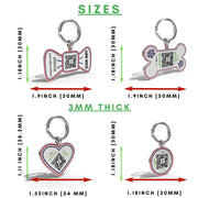 Premium Heart Shaped Green Daisy QR Tag