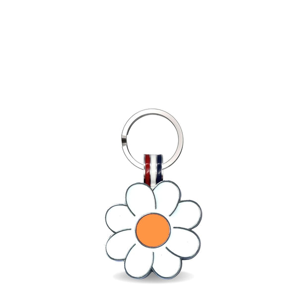 Orange Daisy Shaped Engravable Tag