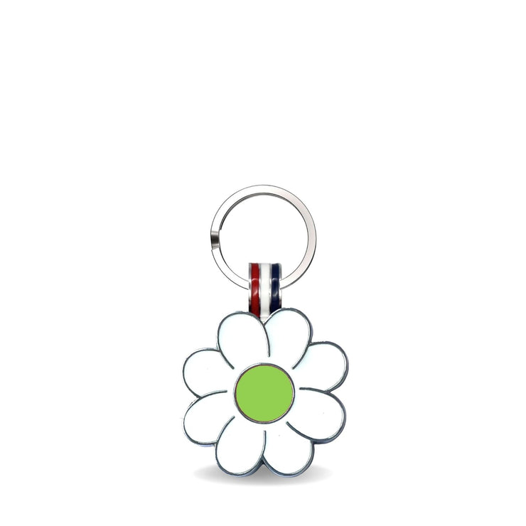 Green Daisy Shaped Engravable Tag