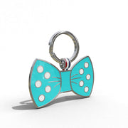 Aqua Bow Shaped Engravable Tag