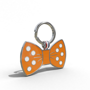 Orange Bow Shaped Engravable Tag