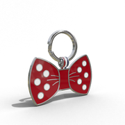 Red Bow Shaped Engravable Tag