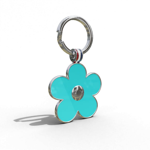 Lucky Clover Aqua Engravable Tag