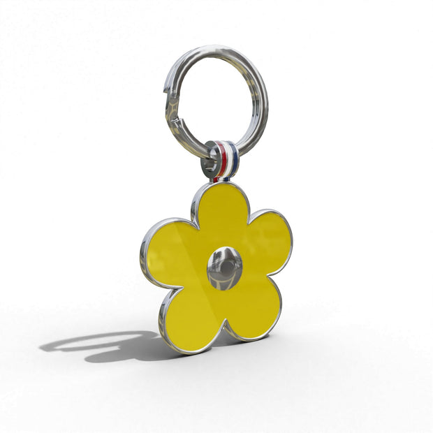 Lucky Clover Yellow Engravable Tag