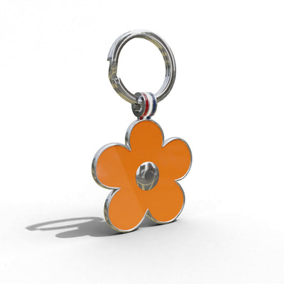 Lucky Clover Orange Engravable Tag