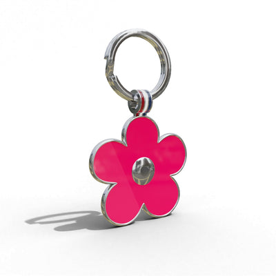 Lucky Clover Dark Pink Engravable Tag