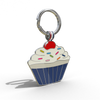 Navy Cupcake Shaped Engravable Tag