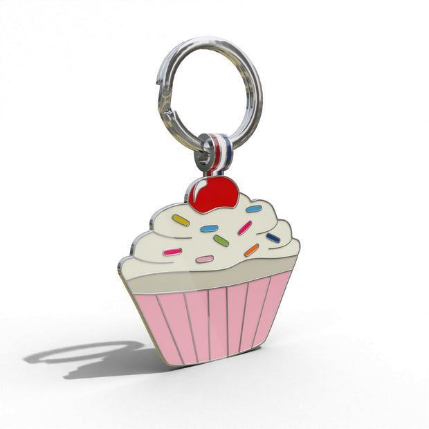 Light Pink Cupcake Shaped Engravable Tag