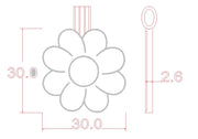 Light Pink Daisy Shaped Engravable Tag