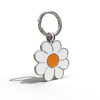 Orange Daisy Shaped Engravable Tag