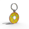 Yellow Donut Round Shaped Engravable Tag