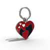 Red Friends Heart Shaped Pet Engravable Tag