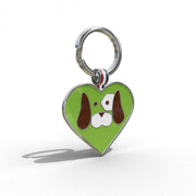 Green Heart Shaped Engravable Tag